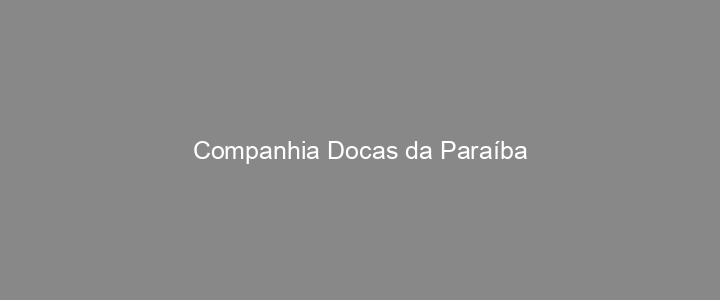 Provas Anteriores Companhia Docas da Paraíba